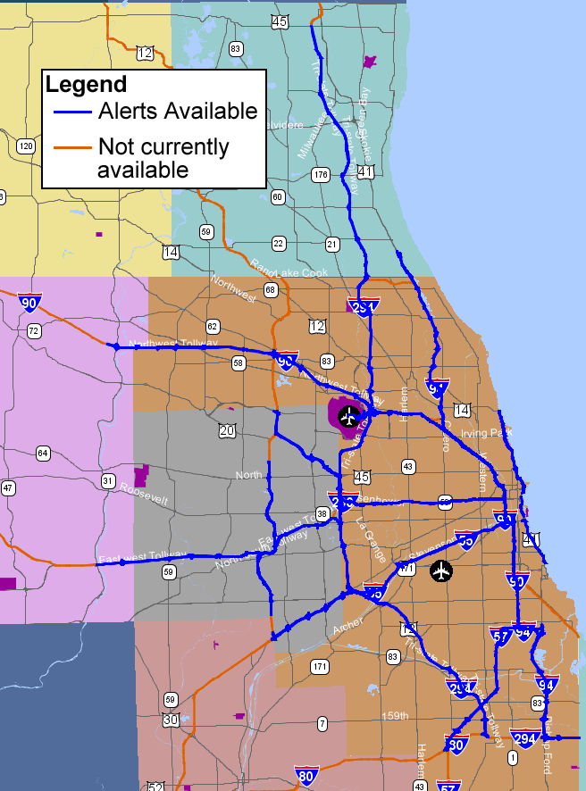 Email Alert System Coverage Area